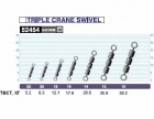 Вертлюжок тройной 52454 (Owner), размер № 14, тест 26,6 кг, в упак. 9 шт 