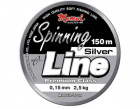 Леска Spinning Line Silver (Momoi), монофильная,  0,18 мм, 4 кг, дл. 150 м, цвет серебристый